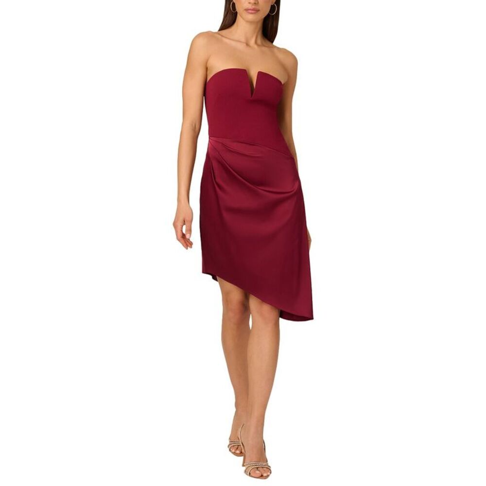 Adrianna Papell Womens Asymmetrical Dress